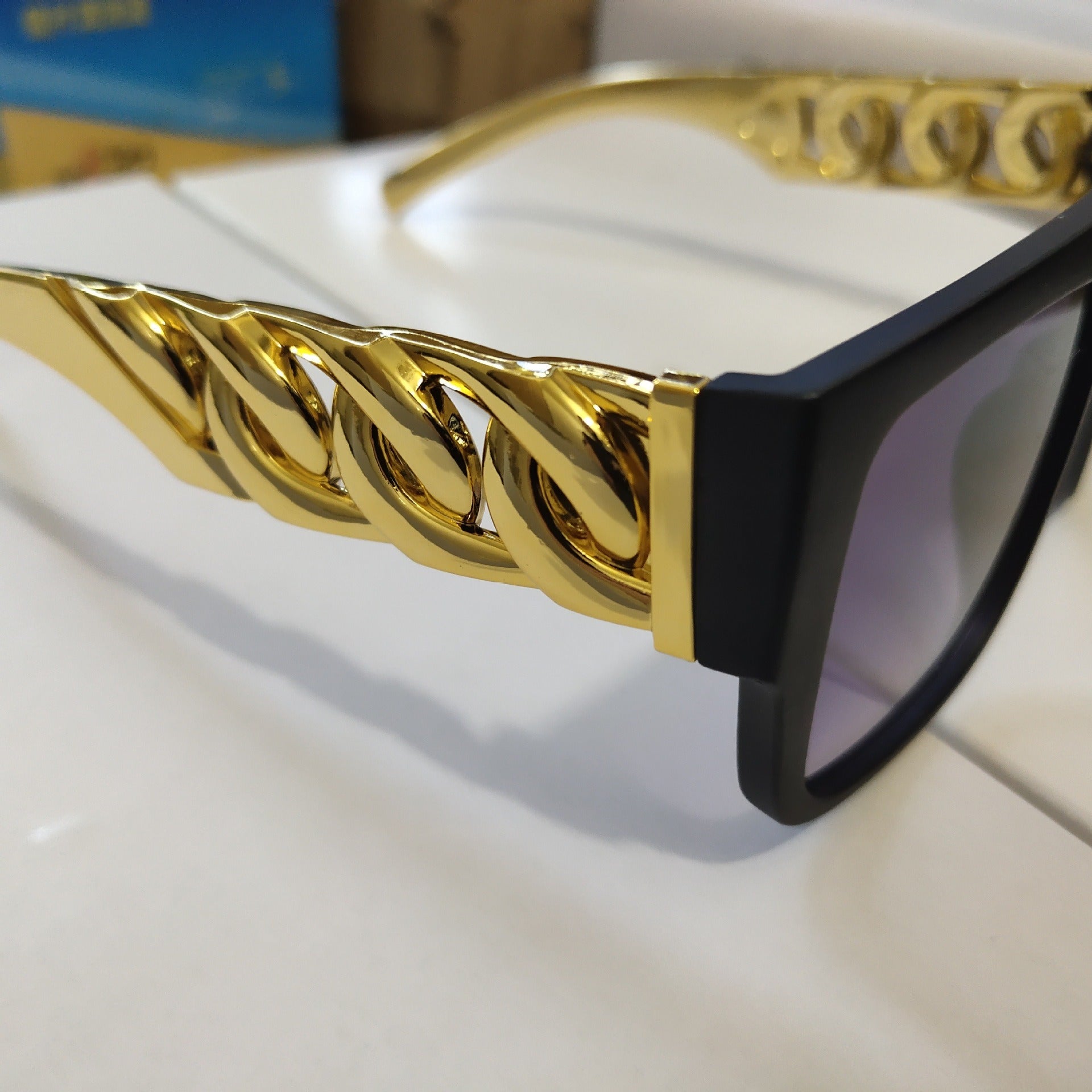 New Fashion Women's Sunglasses Hip Hop Poker US Dollar Men's Necklace Glasses