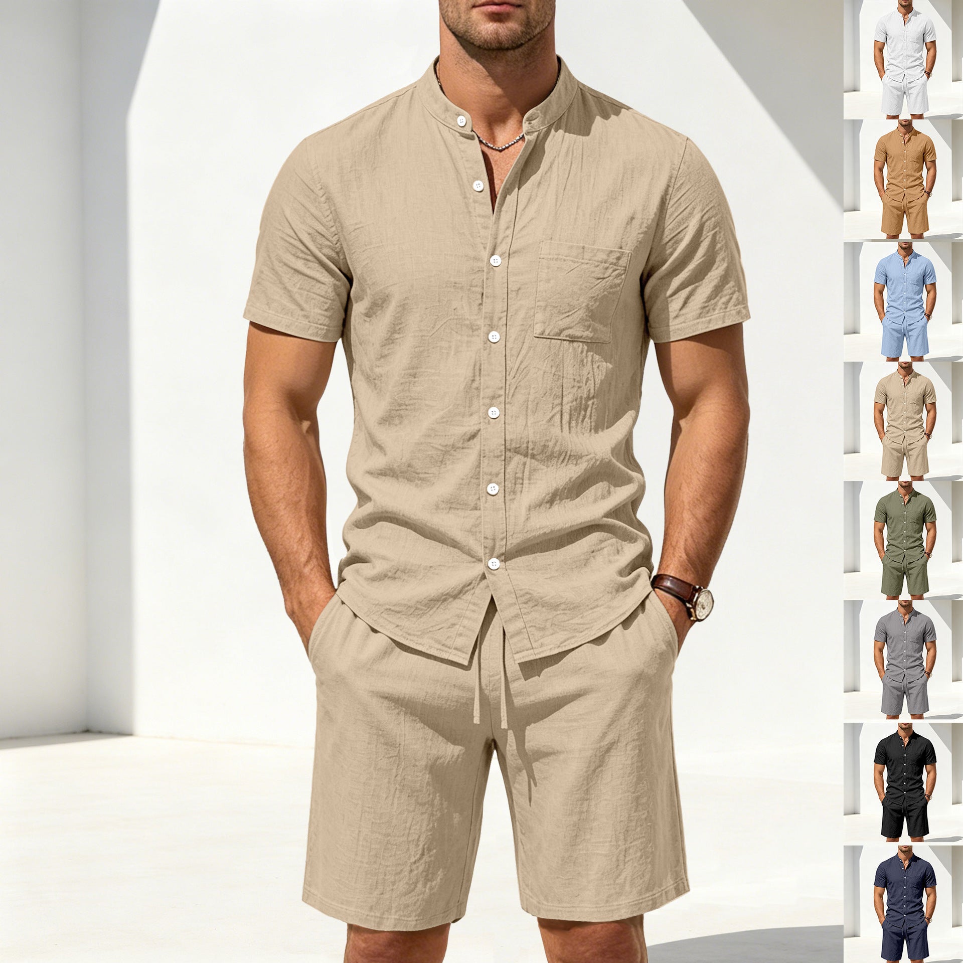 Short sleeved top and shorts set